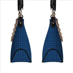 ScotsTee Shop Scottish Hannay Blue Modern Tartan Handbag Women's Shoulder Bag With Chain