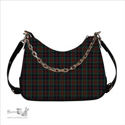 ScotsTee Shop Scottish MacDuff Hunting Modern Tartan Handbag Women's Shoulder Bag With Chain
