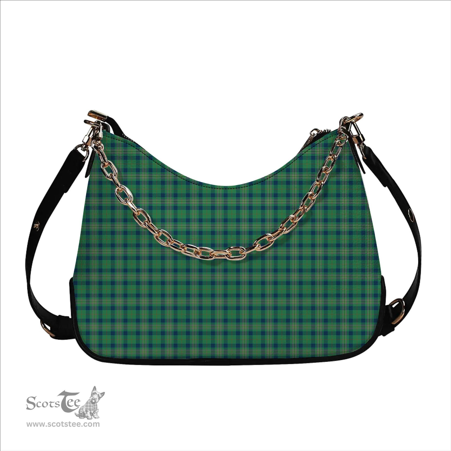 ScotsTee Shop Scottish Kennedy Ancient Tartan Handbag Women's Shoulder Bag With Chain