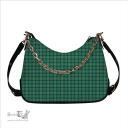 ScotsTee Shop Scottish Kennedy Ancient Tartan Handbag Women's Shoulder Bag With Chain