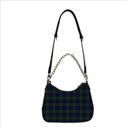 ScotsTee Shop Scottish MacKinlay 2_4 black stripes Tartan Handbag Women's Shoulder Bag With Chain