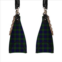 ScotsTee Shop Scottish MacKinlay 2_4 black stripes Tartan Handbag Women's Shoulder Bag With Chain