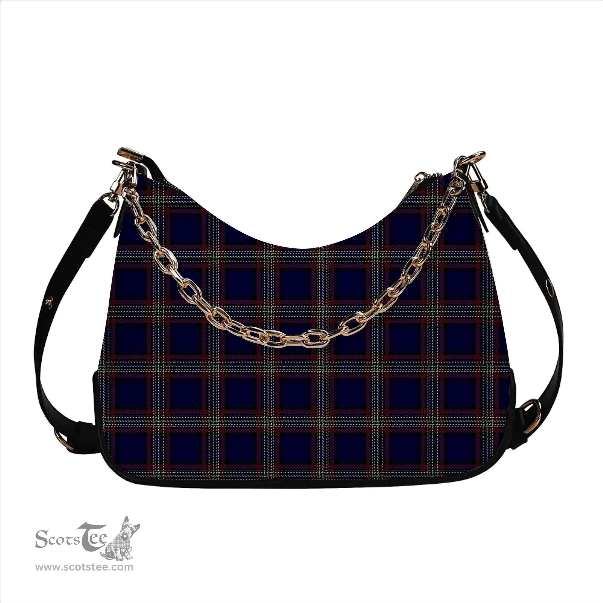 ScotsTee Shop Scottish York Regional Police Tartan Handbag Women's Shoulder Bag With Chain