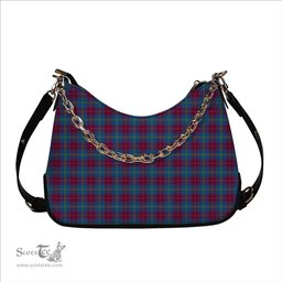 ScotsTee Shop Scottish Yarns to Yearn For Tartan Handbag Women's Shoulder Bag With Chain