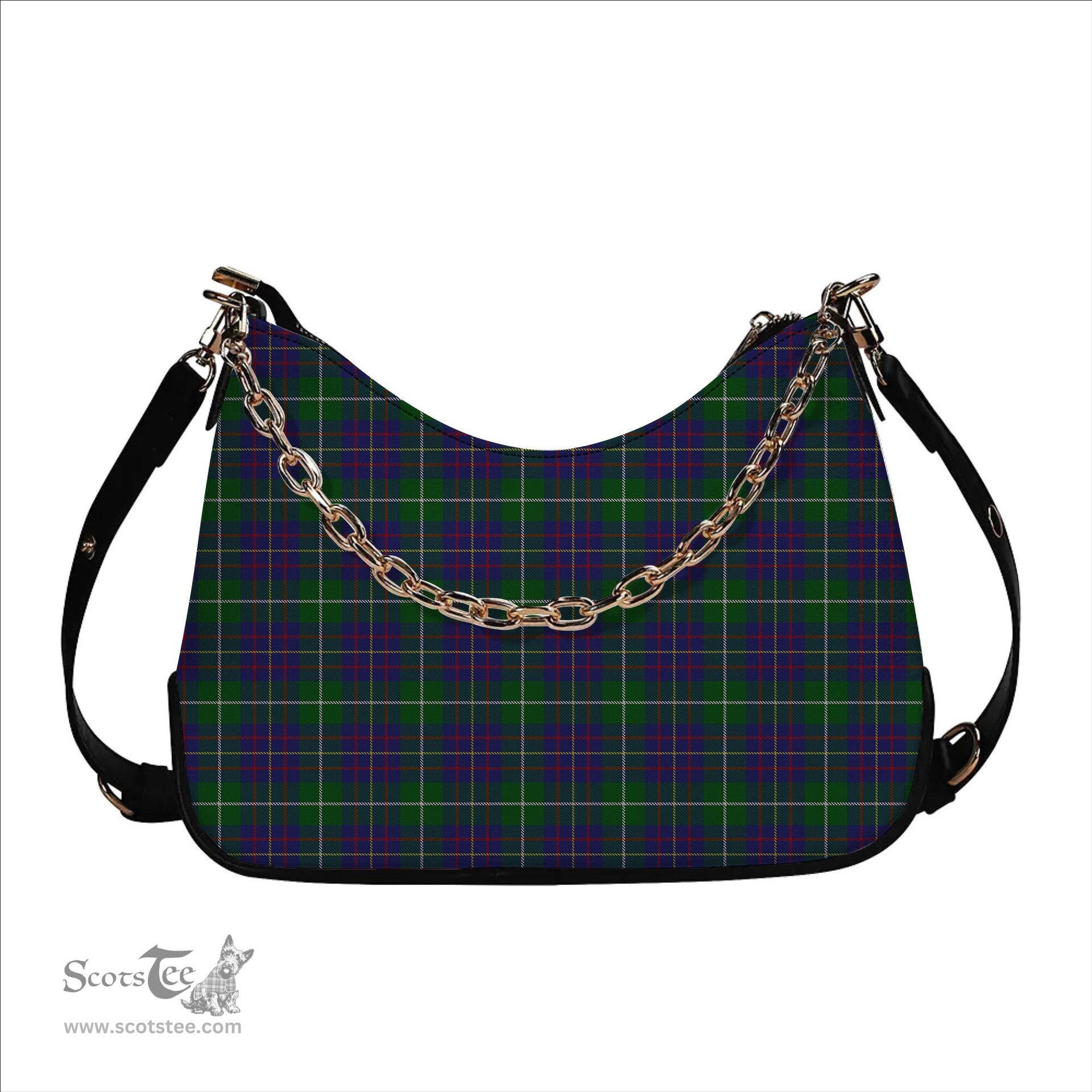 ScotsTee Shop Scottish McIntyre Inglis Tartan Handbag Women's Shoulder Bag With Chain