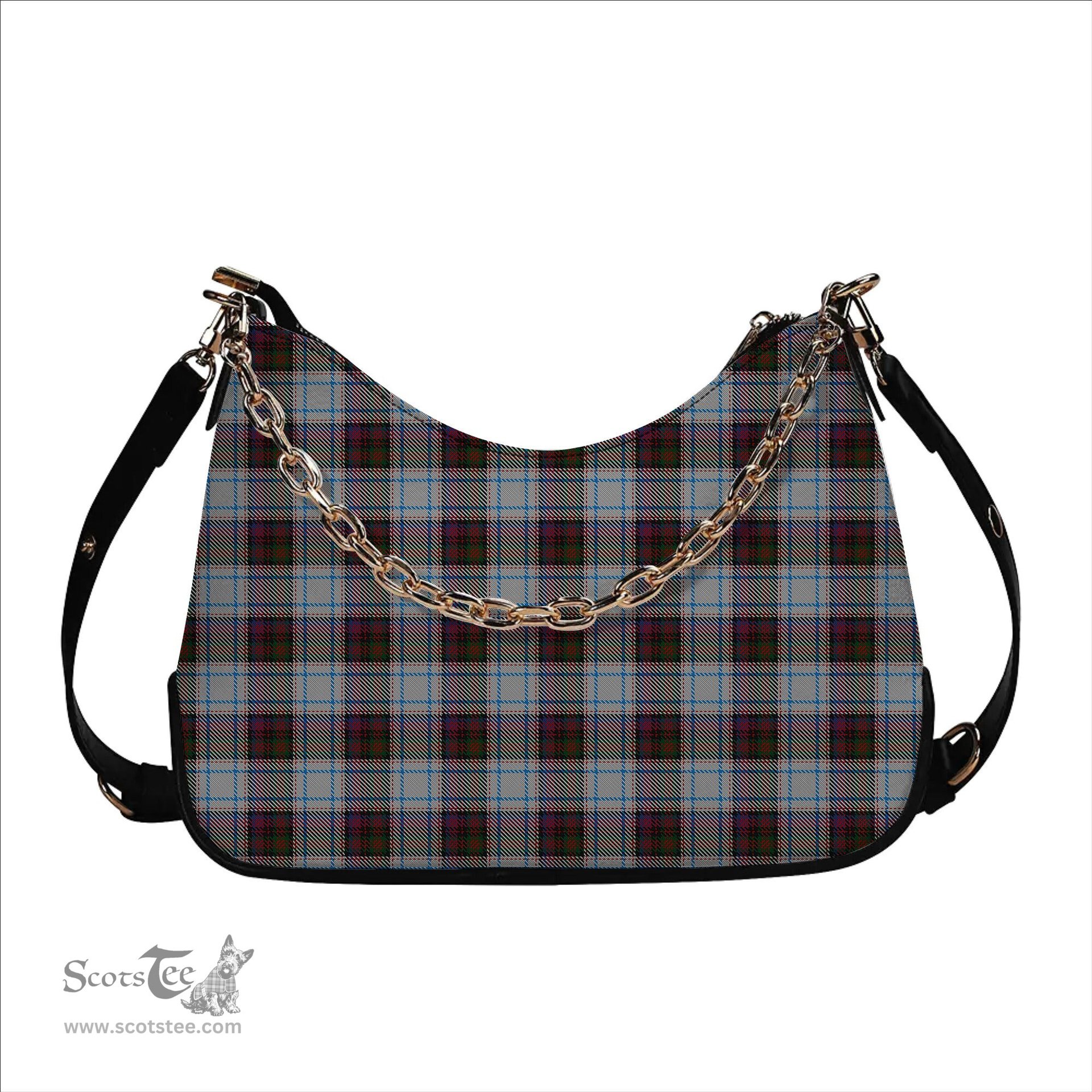ScotsTee Shop Scottish McDonald Dress Ancient Tartan Handbag Women's Shoulder Bag With Chain