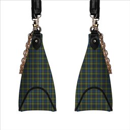 ScotsTee Shop Scottish McLellan Ancient Tartan Handbag Women's Shoulder Bag With Chain