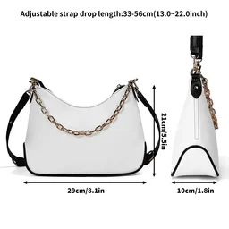 ScotsTee Shop Scottish McLellan Ancient Tartan Handbag Women's Shoulder Bag With Chain