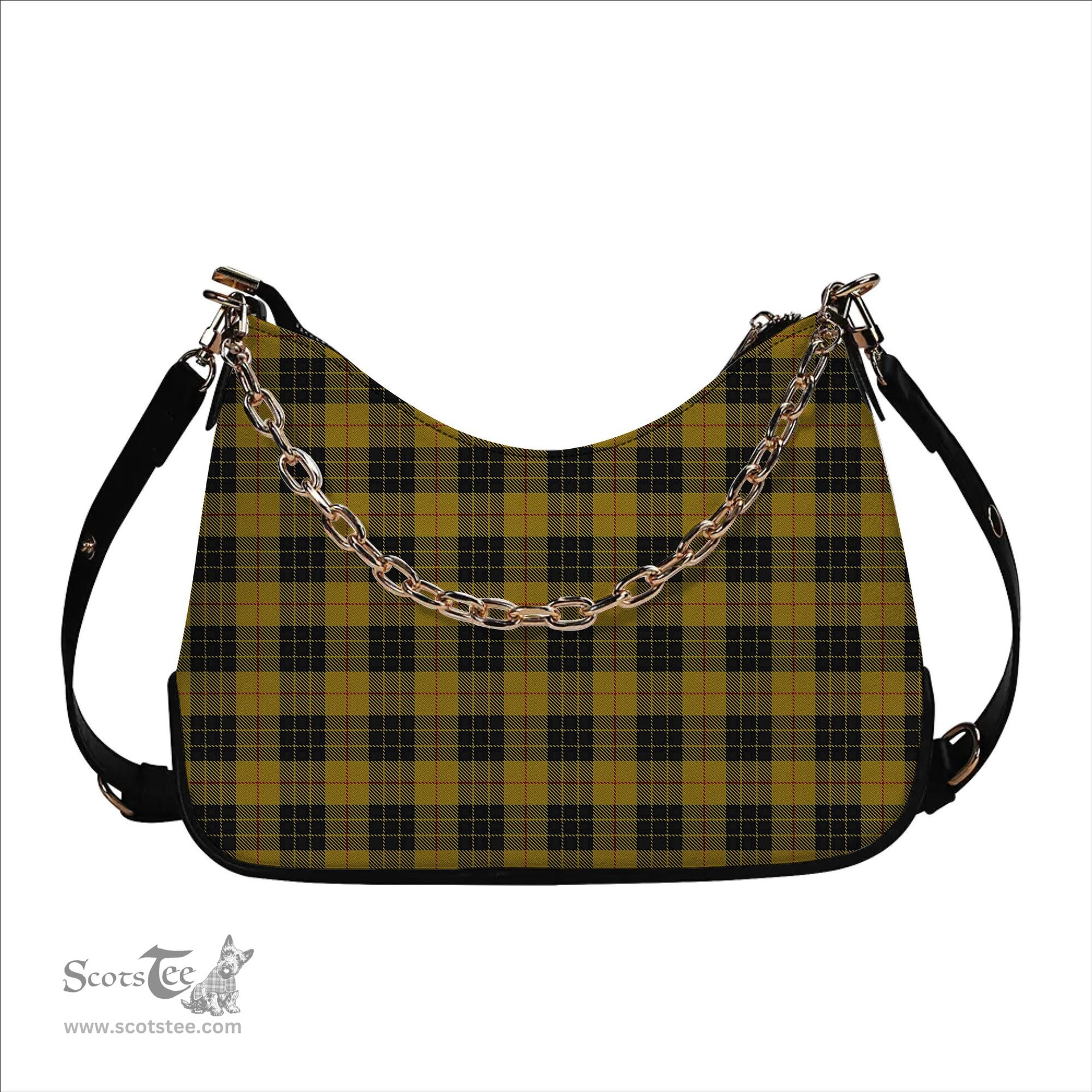 ScotsTee Shop Scottish MacLeod of Lewis Ancient Tartan Handbag Women's Shoulder Bag With Chain