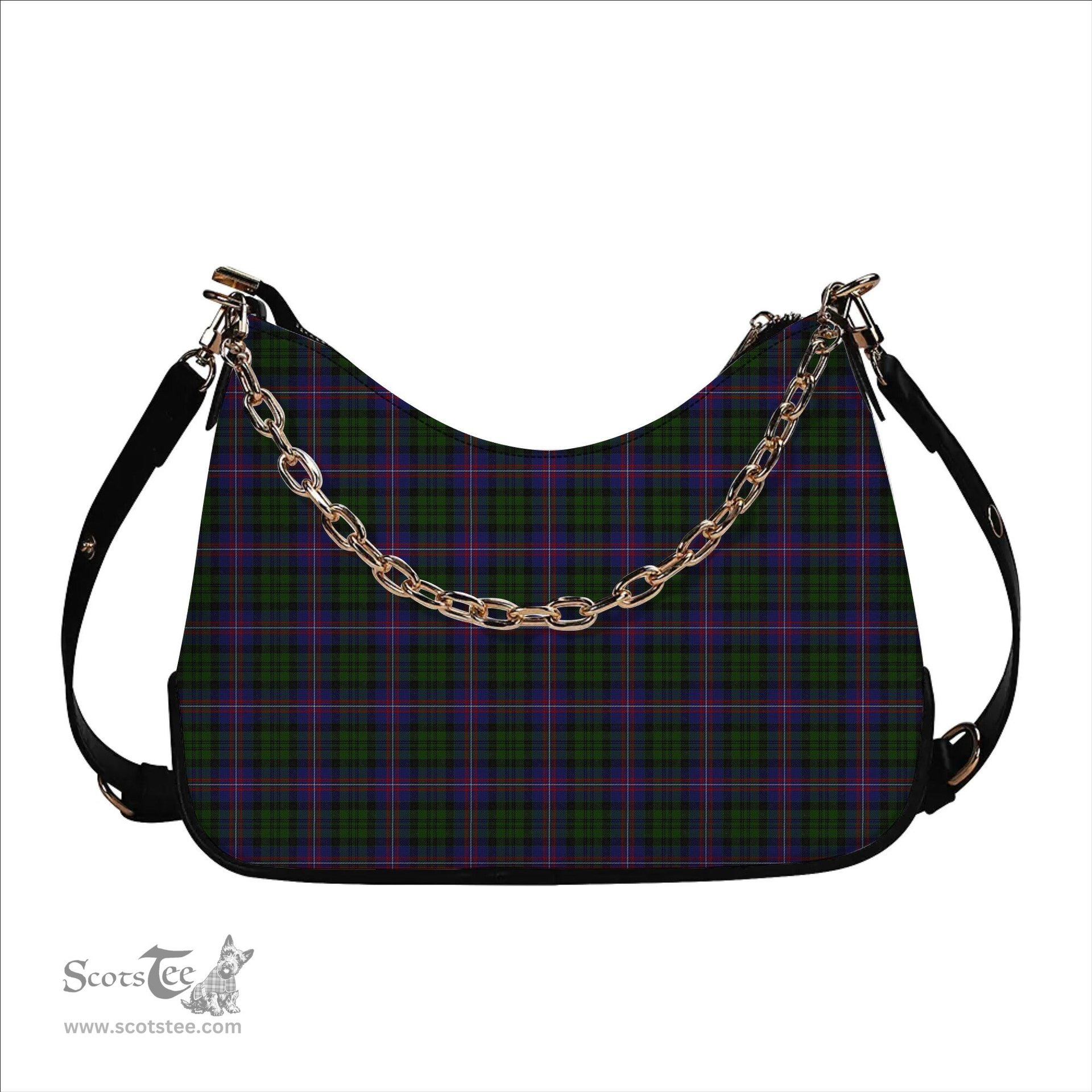 ScotsTee Shop Scottish MacNeil of Colonsay 2 Tartan Handbag Women's Shoulder Bag With Chain
