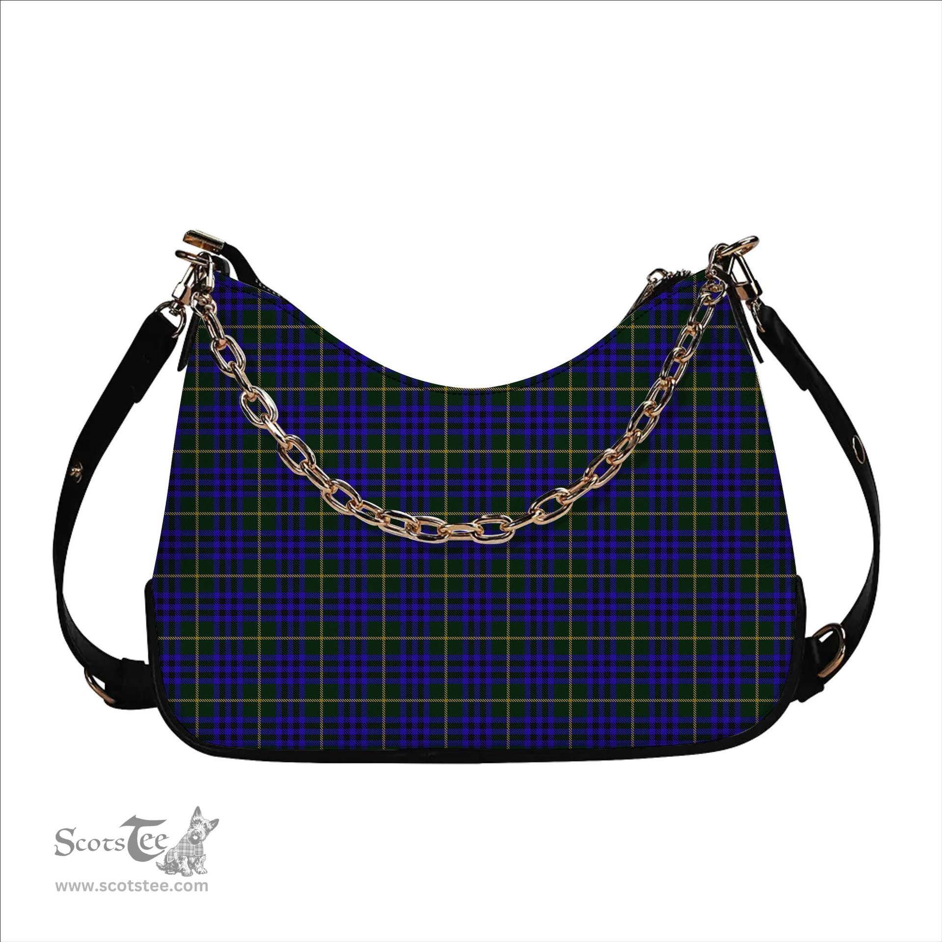 ScotsTee Shop Scottish Marshall of Keith Tartan Handbag Women's Shoulder Bag With Chain