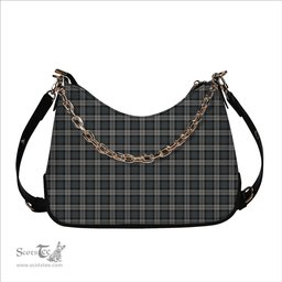 ScotsTee Shop Scottish McCandlish Dress Grey Tartan Handbag Women's Shoulder Bag With Chain