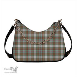 ScotsTee Shop Scottish MacBain Dress Ancient Tartan Handbag Women's Shoulder Bag With Chain