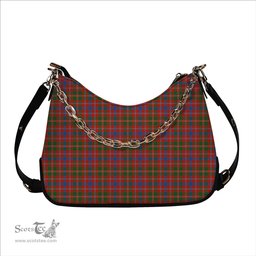 ScotsTee Shop Scottish MacDonald of Glenaladale Ancient Tartan Handbag Women's Shoulder Bag With Chain