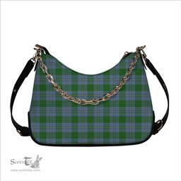 ScotsTee Shop Scottish Irvine of Bonshaw Ancient Tartan Handbag Women's Shoulder Bag With Chain