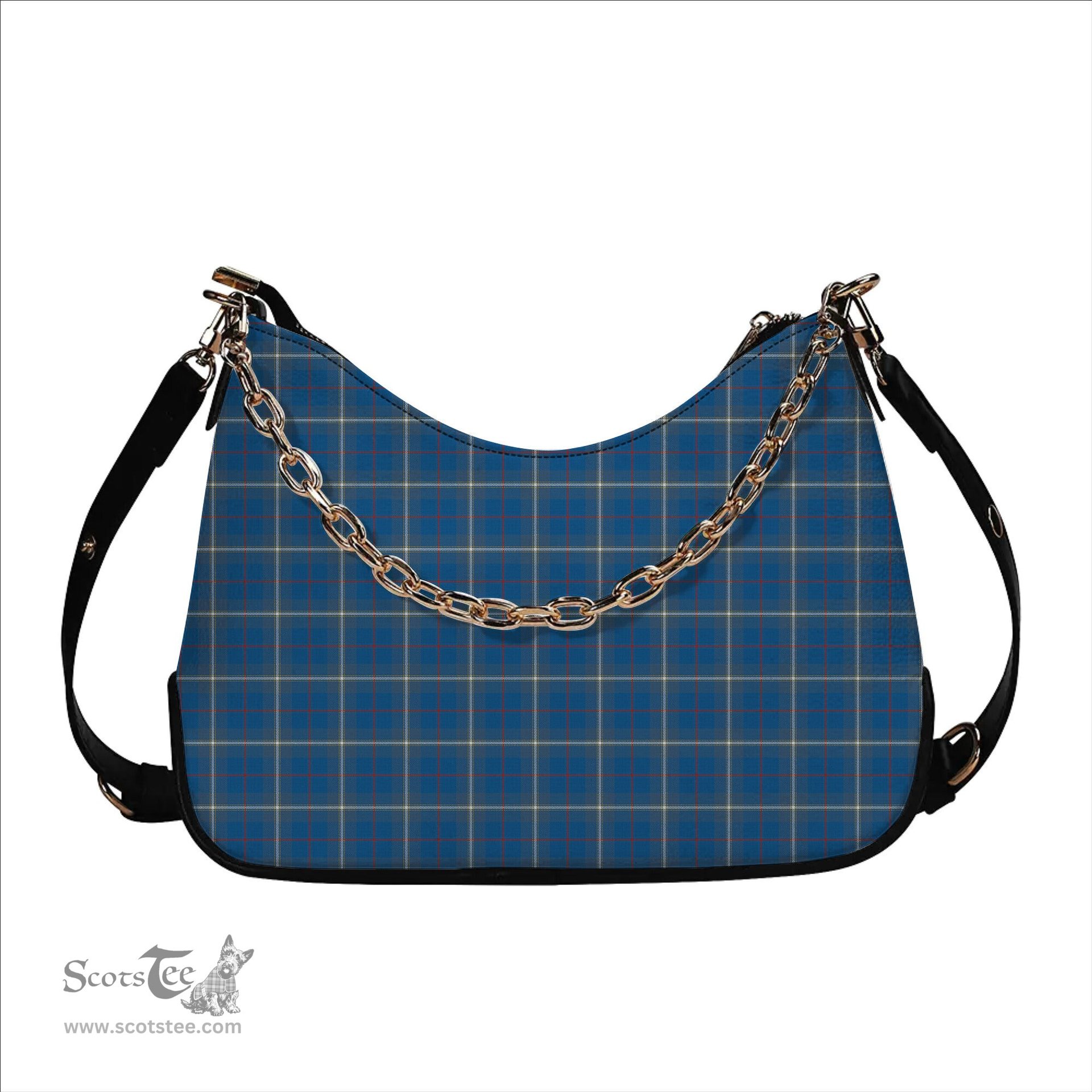 ScotsTee Shop Scottish MacRae of America Ancient Tartan Handbag Women's Shoulder Bag With Chain