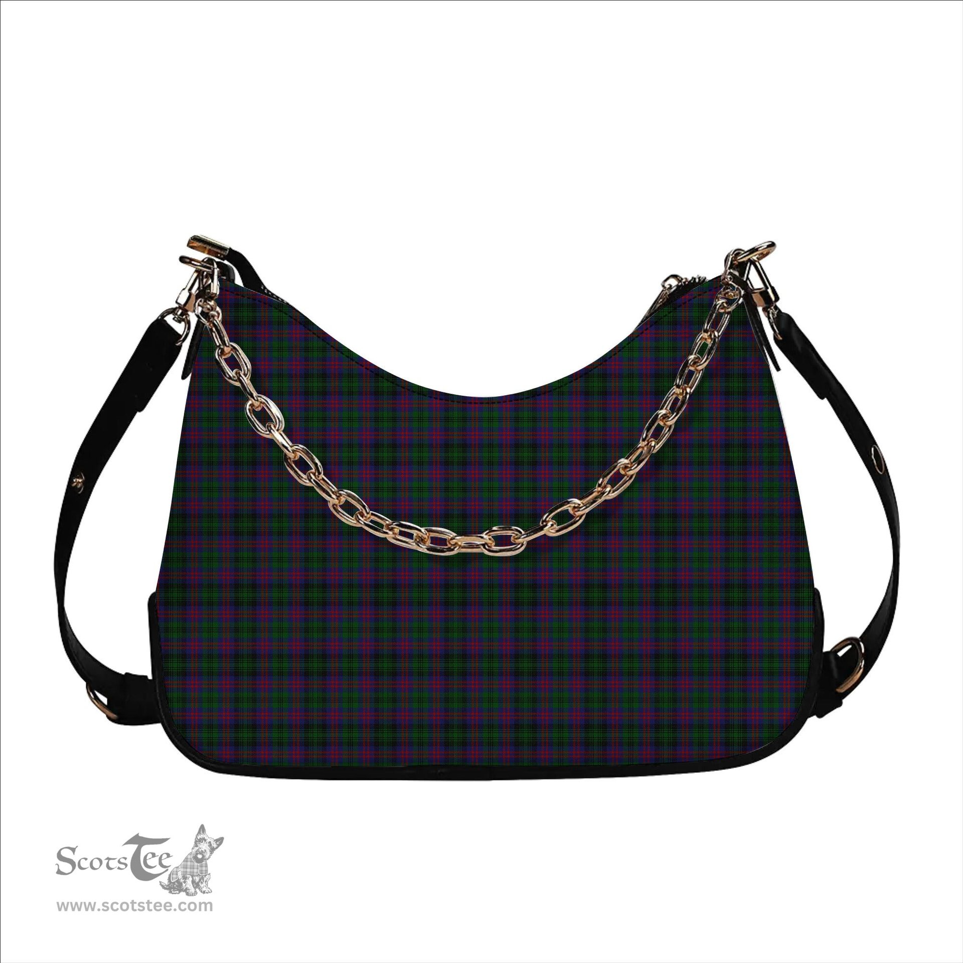 ScotsTee Shop Scottish MacLachlan Hunting Tartan Handbag Women's Shoulder Bag With Chain
