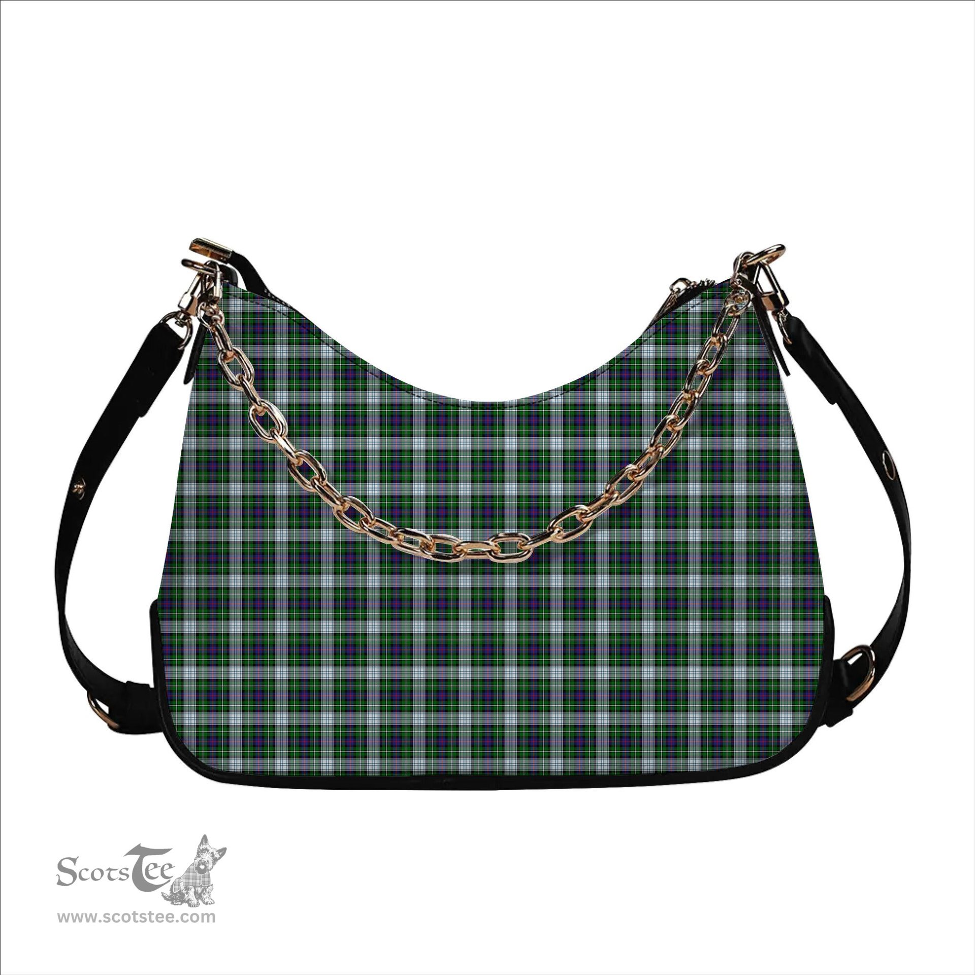 ScotsTee Shop Scottish McKenzie Dress Modern Tartan Handbag Women's Shoulder Bag With Chain