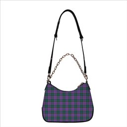 ScotsTee Shop Scottish Wardlaw Ancient Tartan Handbag Women's Shoulder Bag With Chain