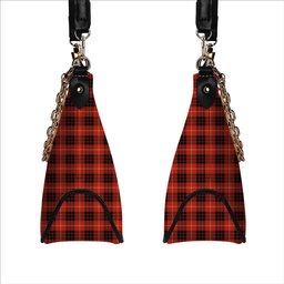 ScotsTee Shop Scottish Monroe Black and Red Ancient Tartan Handbag Women's Shoulder Bag With Chain