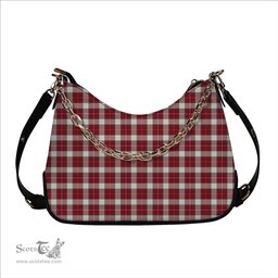 ScotsTee Shop Scottish McFie Dress Modern Tartan Handbag Women's Shoulder Bag With Chain