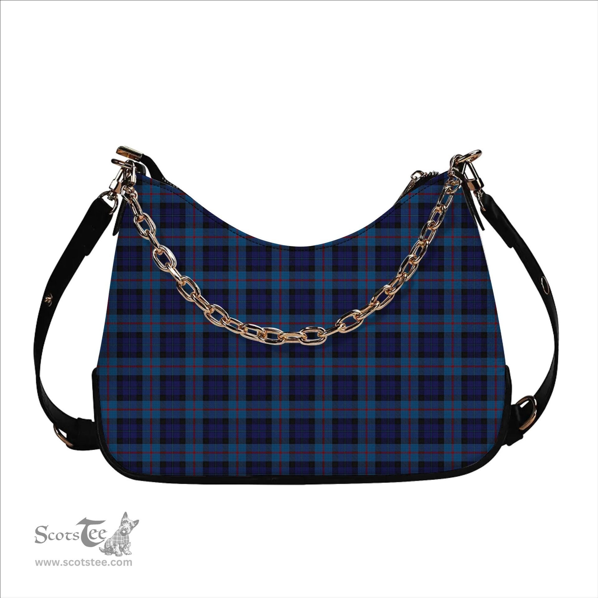 ScotsTee Shop Scottish MacCorquodale 2 Tartan Handbag Women's Shoulder Bag With Chain