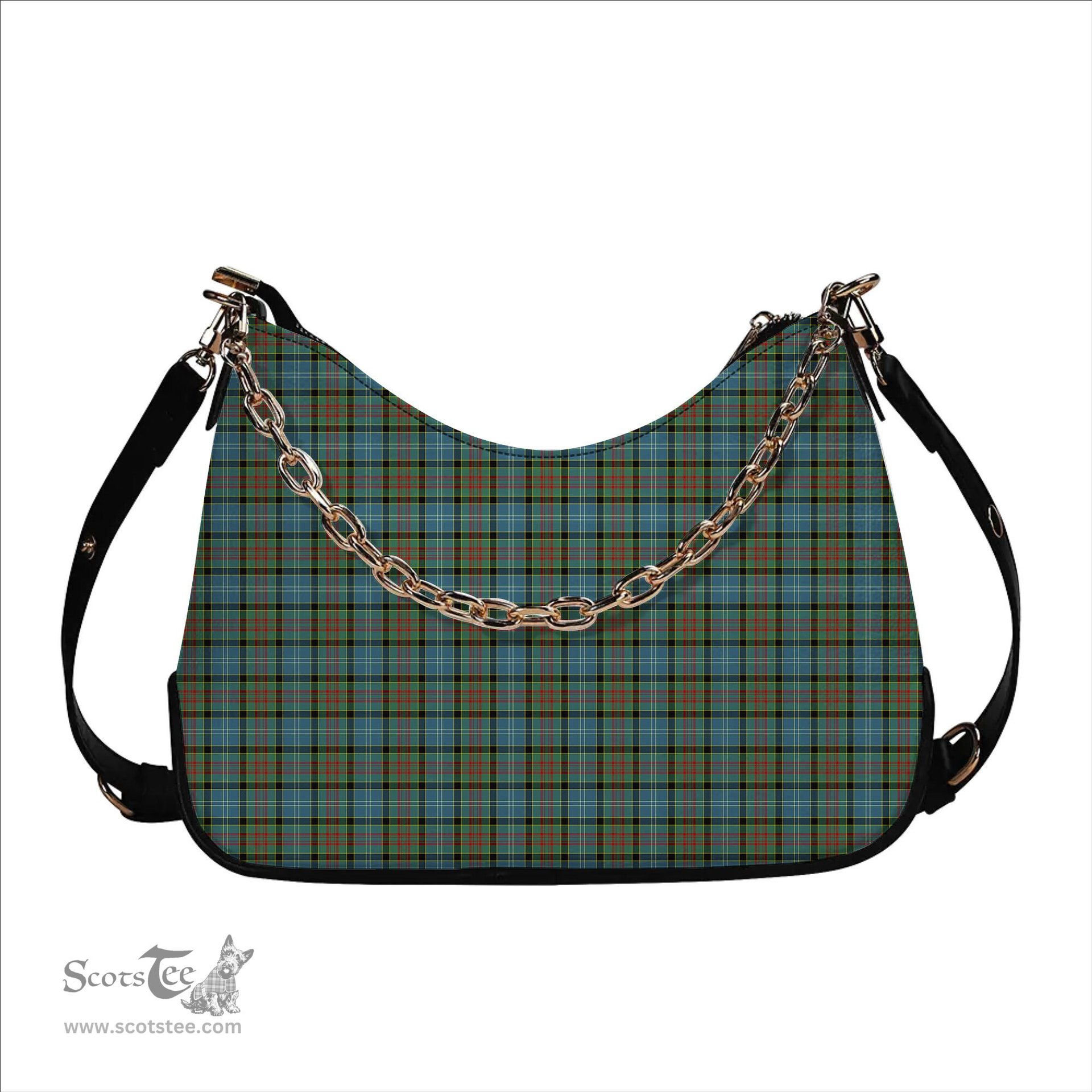 ScotsTee Shop Scottish Walkinshaw Tartan Handbag Women's Shoulder Bag With Chain