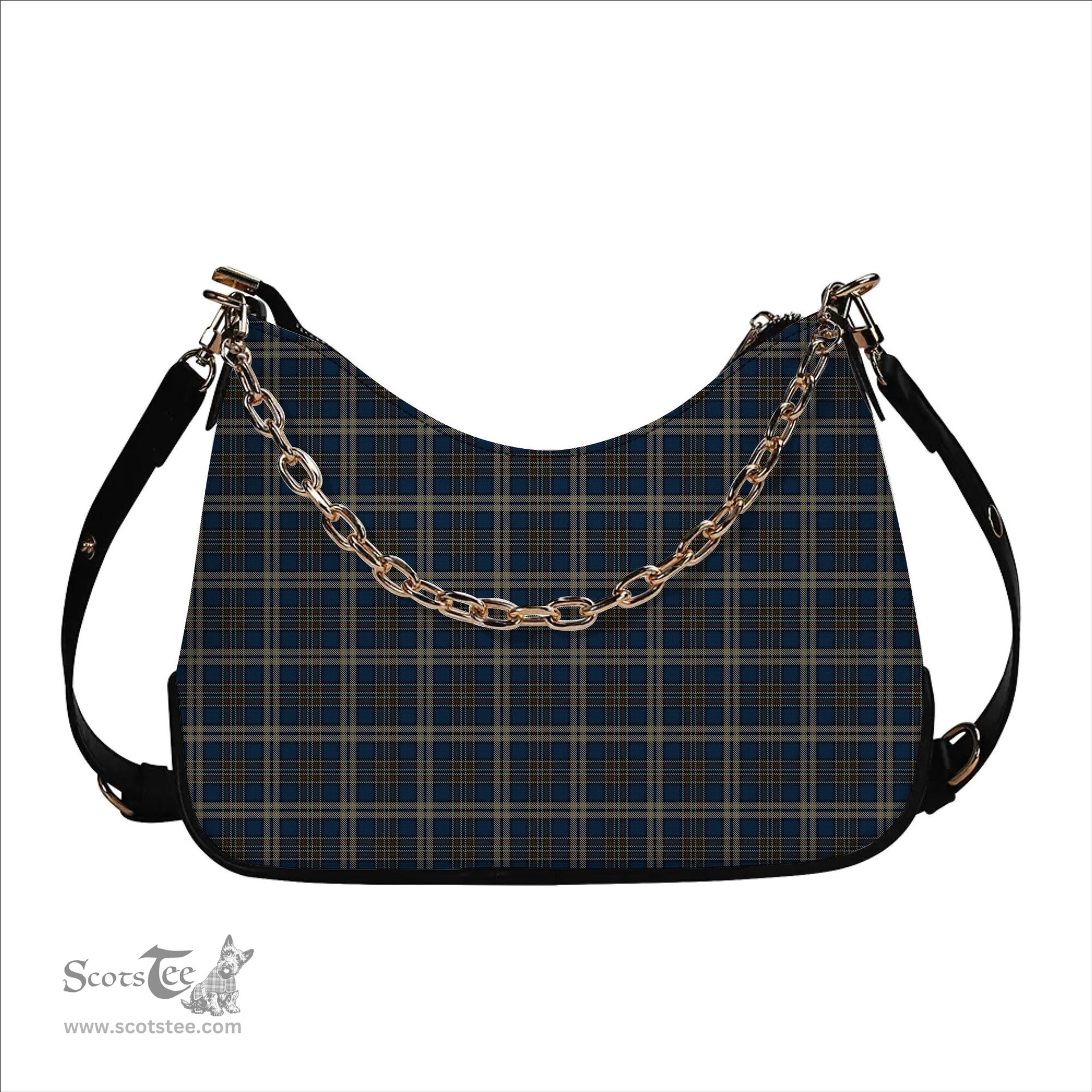 ScotsTee Shop Scottish Liberton Tartan Handbag Women's Shoulder Bag With Chain