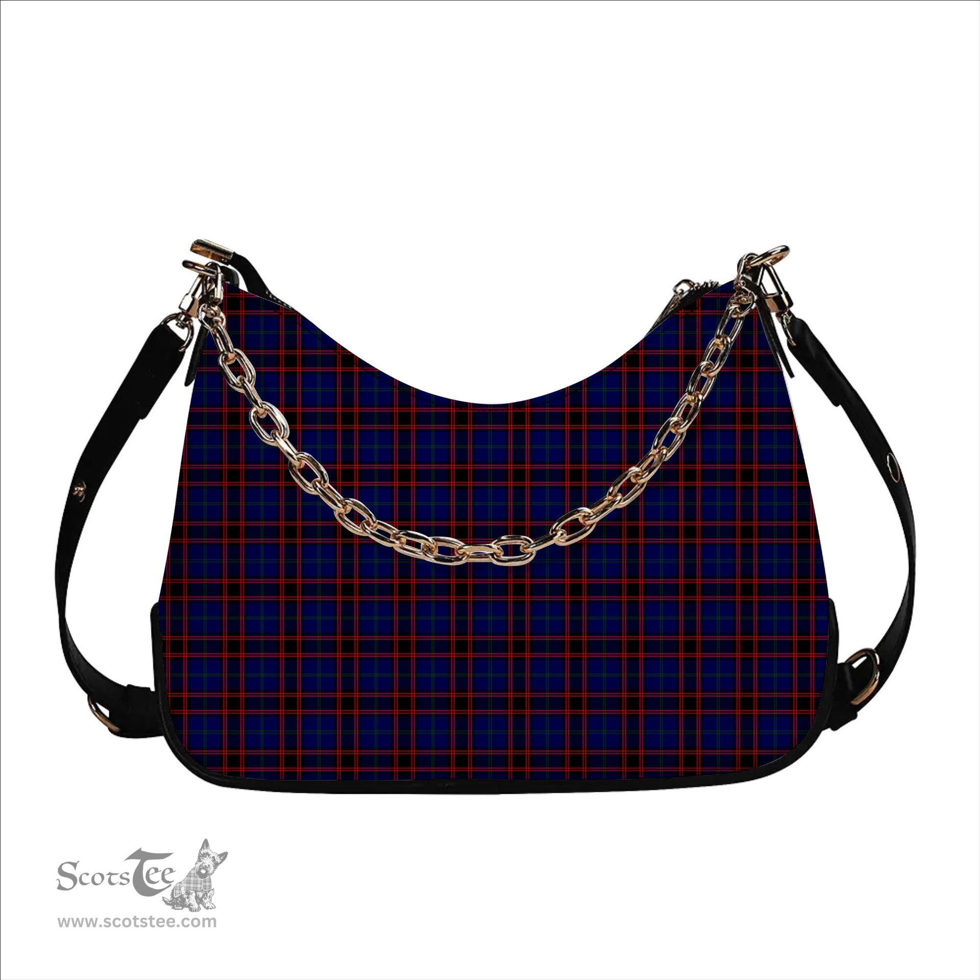 ScotsTee Shop Scottish Wedderburn Tartan Handbag Women's Shoulder Bag With Chain