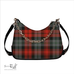 ScotsTee Shop Scottish MacLachlan Weathered Tartan Handbag Women's Shoulder Bag With Chain