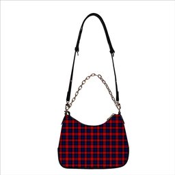 ScotsTee Shop Scottish MacLachlan Modern SC Tartan Handbag Women's Shoulder Bag With Chain