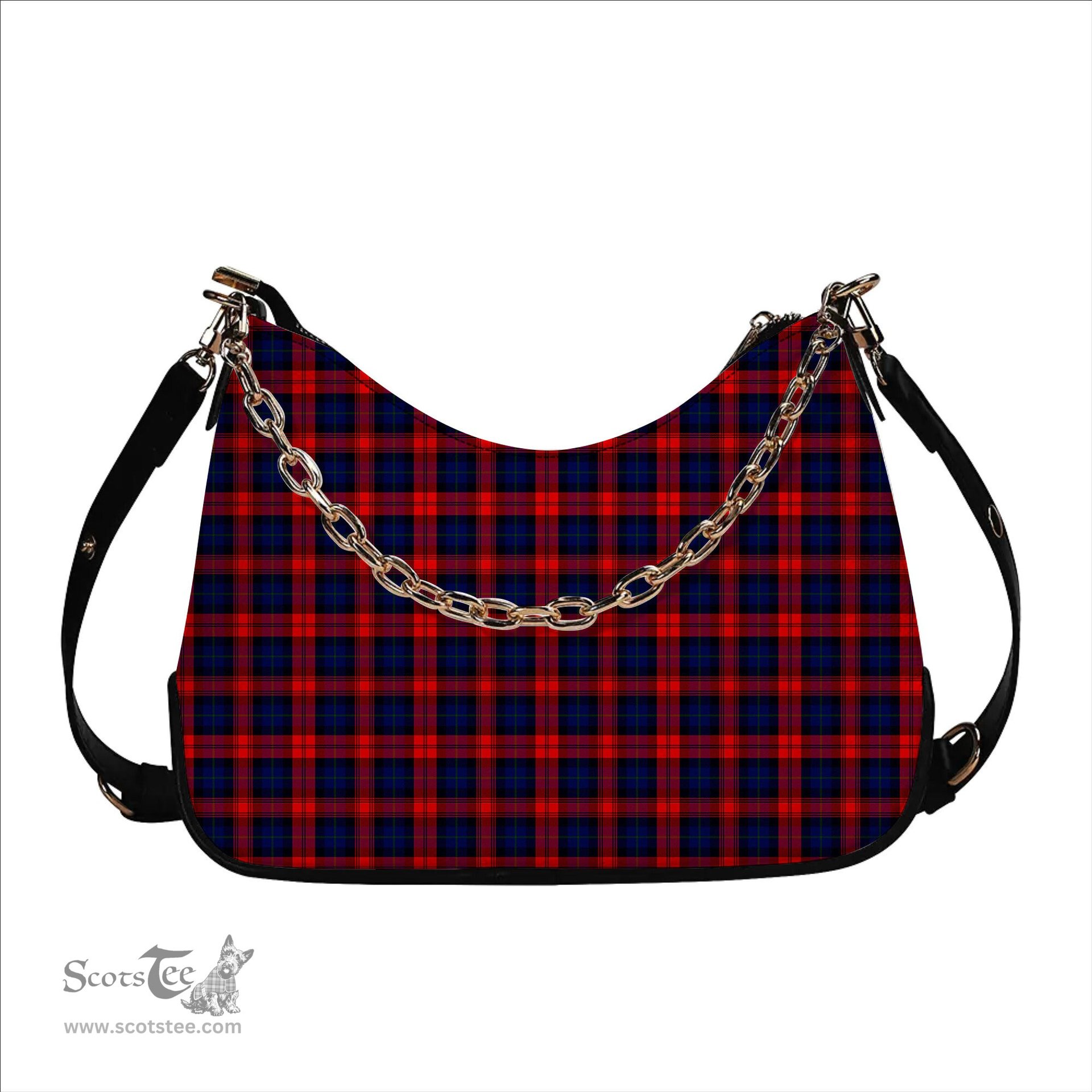 ScotsTee Shop Scottish MacLachlan Modern SC Tartan Handbag Women's Shoulder Bag With Chain