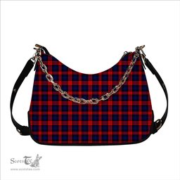 ScotsTee Shop Scottish MacLachlan Modern SC Tartan Handbag Women's Shoulder Bag With Chain