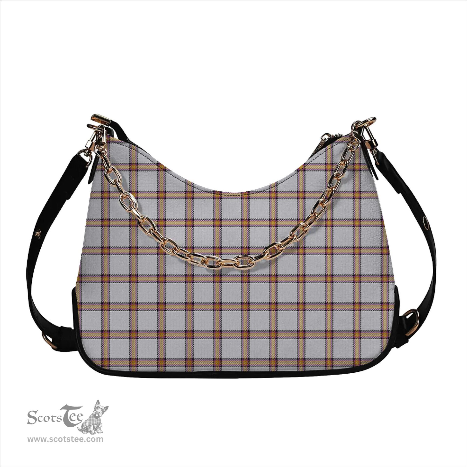 ScotsTee Shop Scottish Young Christina Modern Tartan Handbag Women's Shoulder Bag With Chain