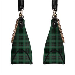 ScotsTee Shop Scottish MacAuley Hunting Ancient Tartan Handbag Women's Shoulder Bag With Chain