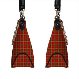 ScotsTee Shop Scottish Morrison Red Modern Tartan Handbag Women's Shoulder Bag With Chain