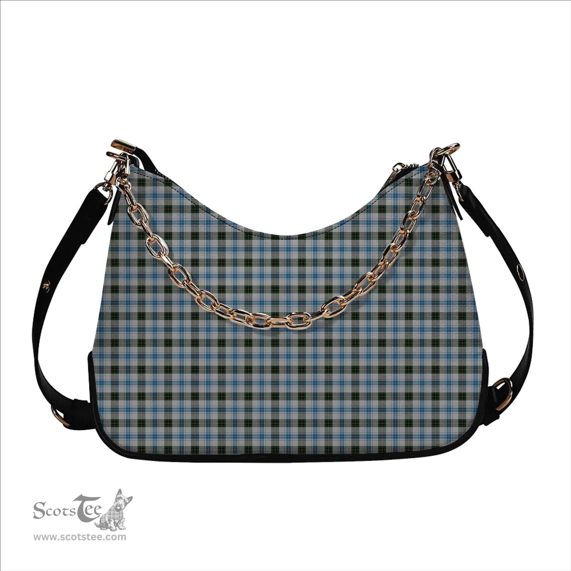 ScotsTee Shop Scottish Henderson Dress Tartan Handbag Women's Shoulder Bag With Chain