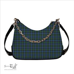 ScotsTee Shop Scottish McRae Hunting Ancient Tartan Handbag Women's Shoulder Bag With Chain