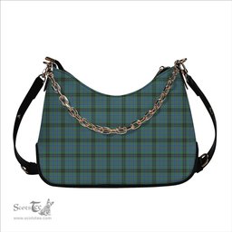 ScotsTee Shop Scottish MacInnes Ancient Tartan Handbag Women's Shoulder Bag With Chain