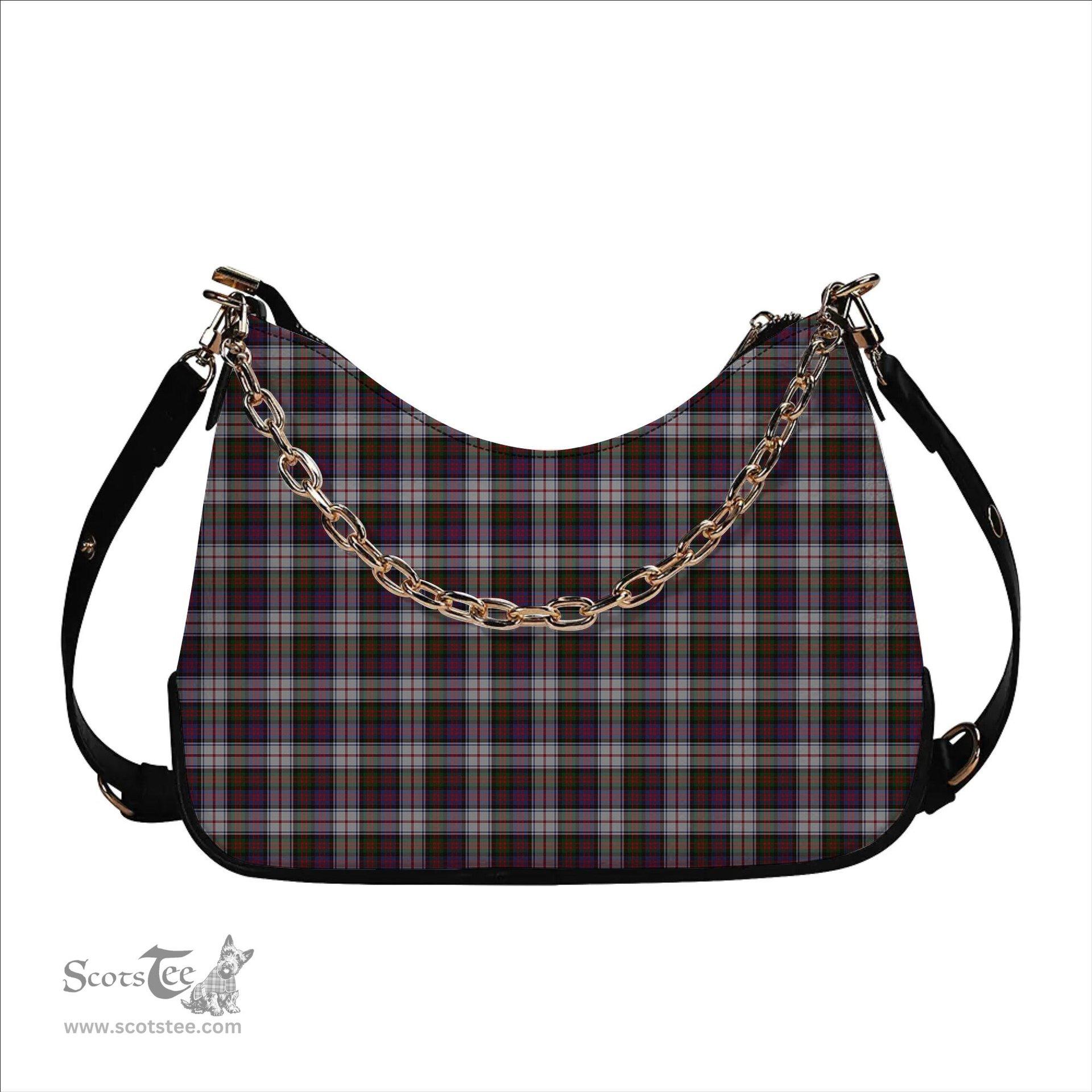 ScotsTee Shop Scottish MacDonald Dress 2 Tartan Handbag Women's Shoulder Bag With Chain