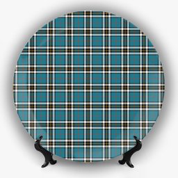 ScotsTee Shop Scottish Thompson Society Dress Blue Ancient Ceramic Tartan Plate