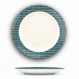 ScotsTee Shop Scottish Thompson Society Dress Blue Ancient Ceramic Tartan Plate