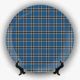 ScotsTee Shop Scottish Thompson Society Dress Blue Ceramic Tartan Plate