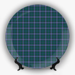 ScotsTee Shop Scottish Alexander of Menstry Hunting Modern Ceramic Tartan Plate