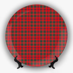 ScotsTee Shop Scottish Brown of Castledean (Broun of Castledean) Modern Ceramic Tartan Plate