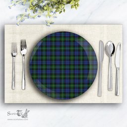 ScotsTee Shop Scottish Campbell of Loudoun Ceramic Tartan Plate
