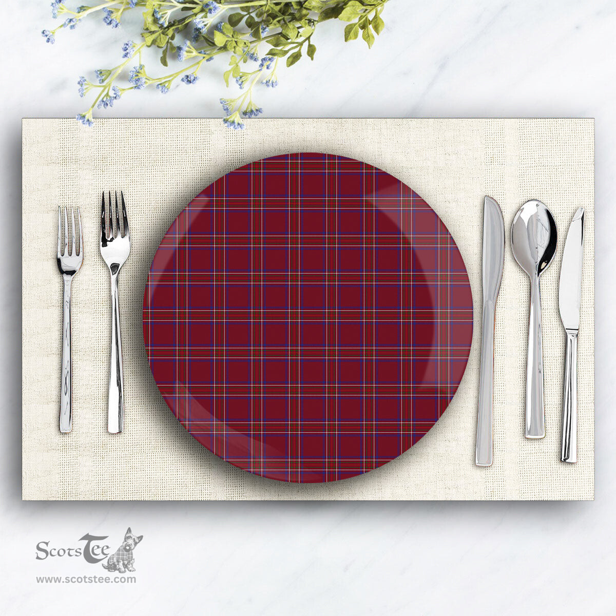 ScotsTee Shop Scottish Burnett of Leys Hunting Ceramic Tartan Plate