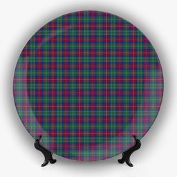 ScotsTee Shop Scottish Cairns of Finavon Modern Ceramic Tartan Plate