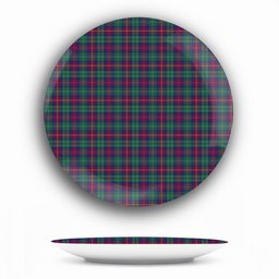 ScotsTee Shop Scottish Cairns of Finavon Modern Ceramic Tartan Plate