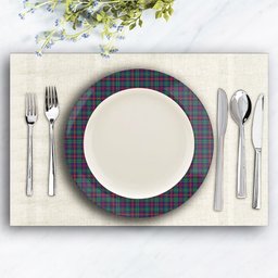 ScotsTee Shop Scottish Cairns of Finavon Modern Ceramic Tartan Plate